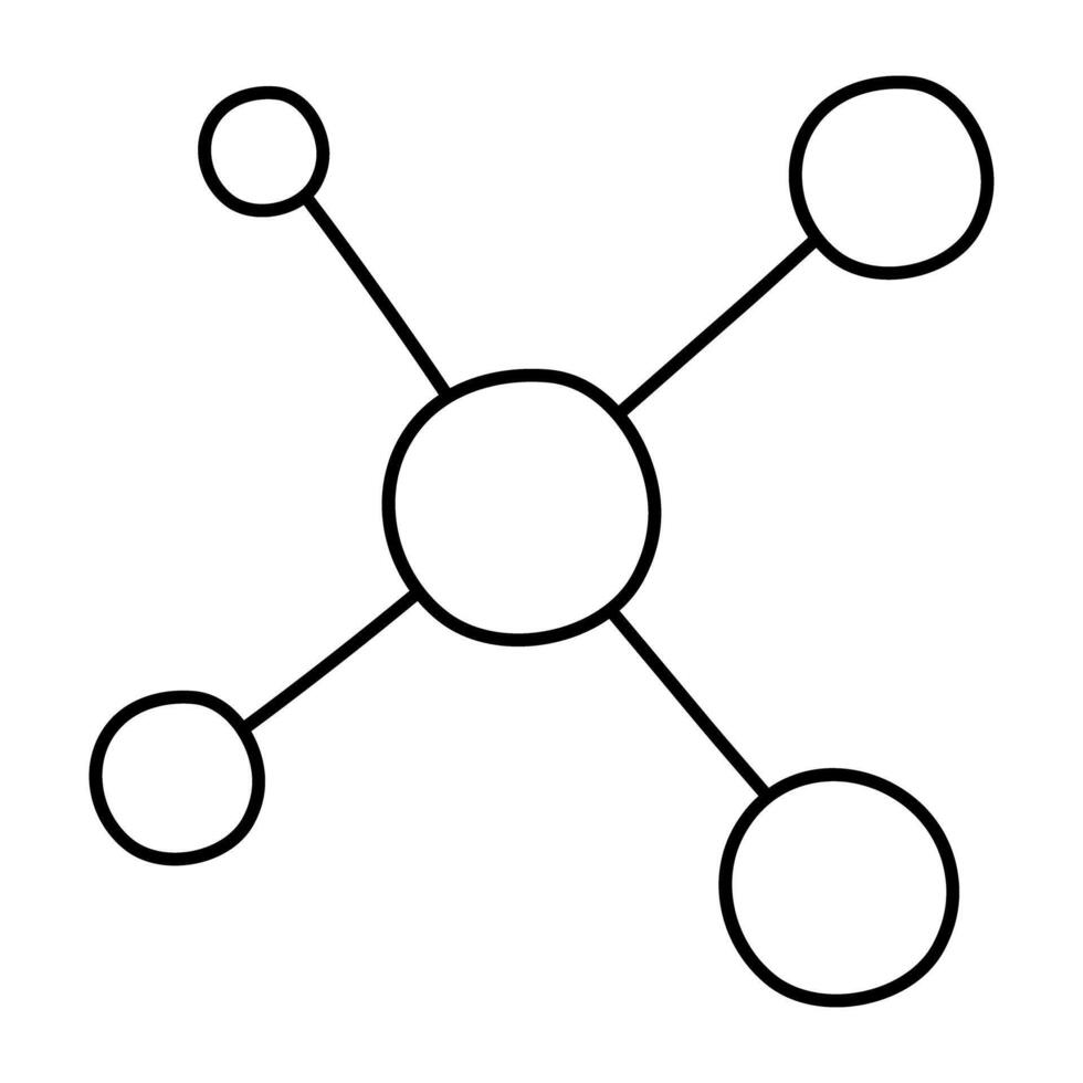 Modern design icon of topology vector