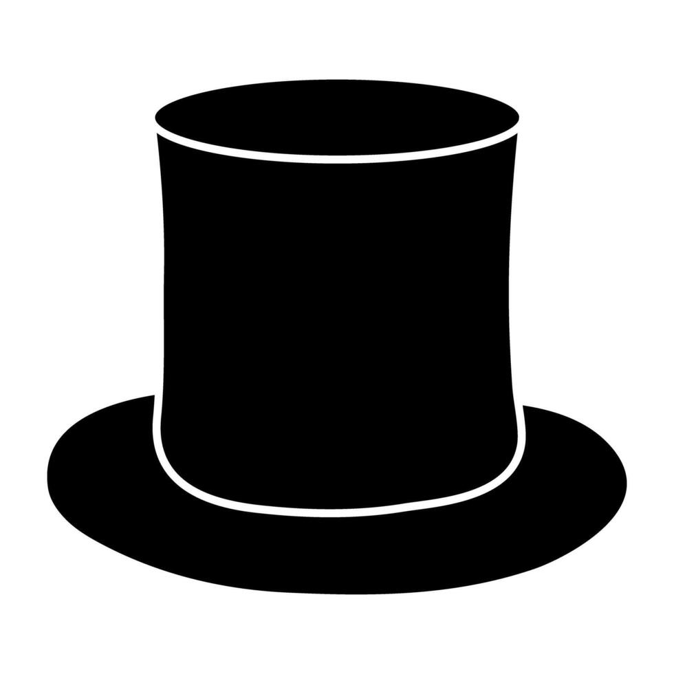 A solid design icon of magic hat vector