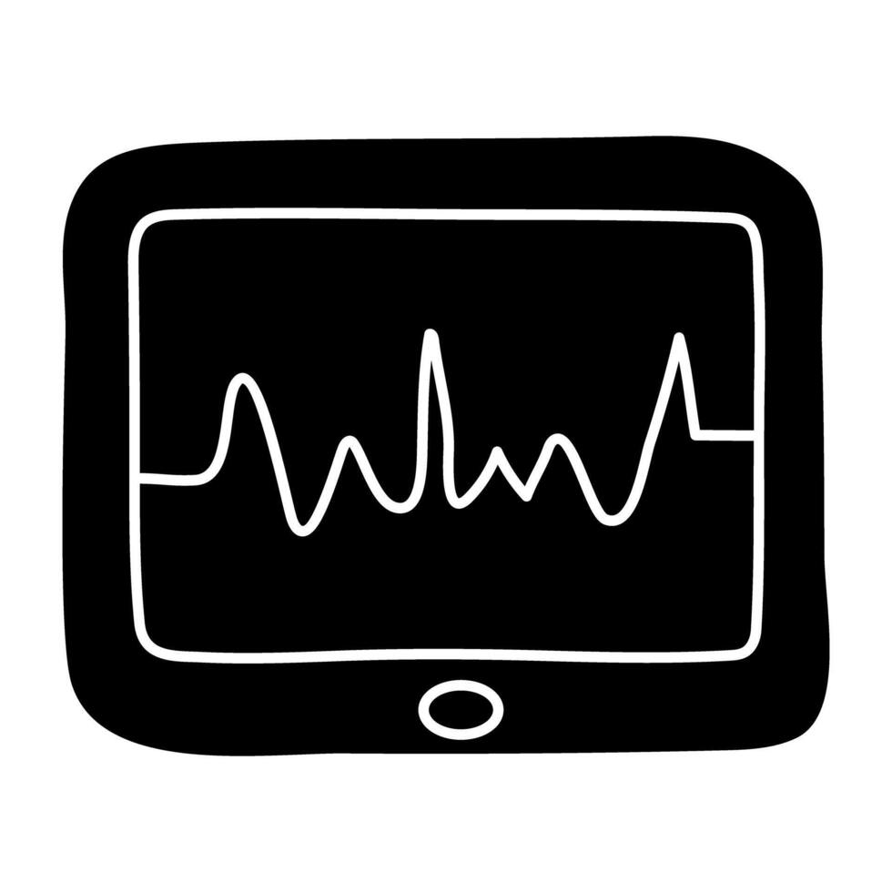 A unique design icon of ecg monitor vector