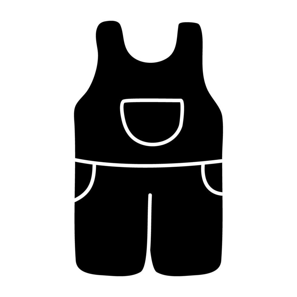 An icon design of jumpsuit vector
