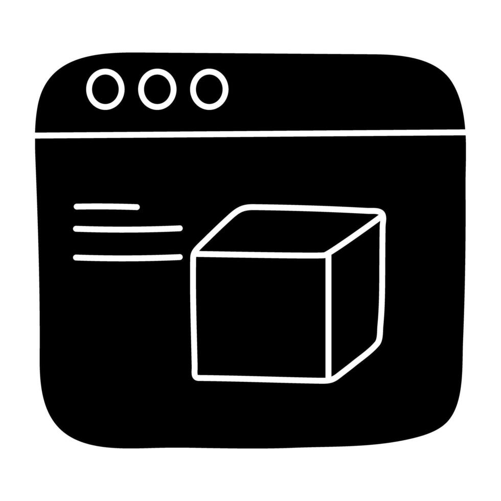 An icon design of online parcel vector
