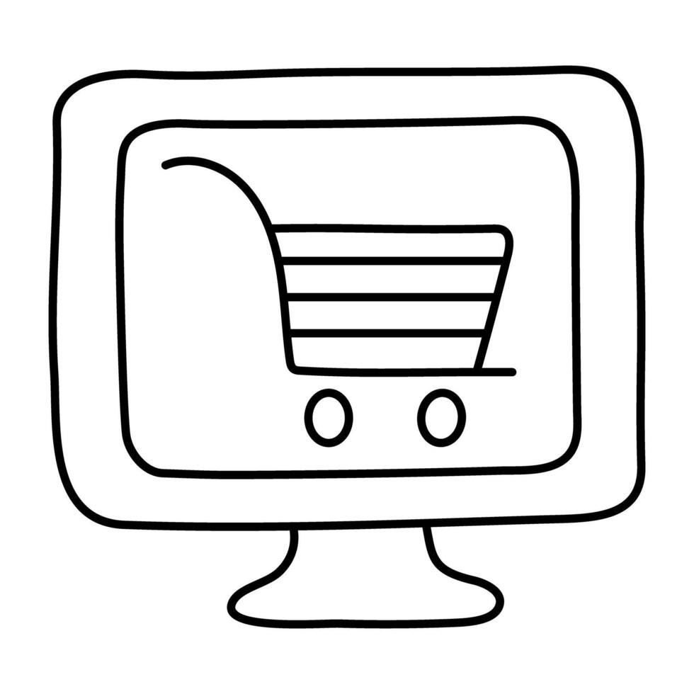 Unique design icon of online shopping vector