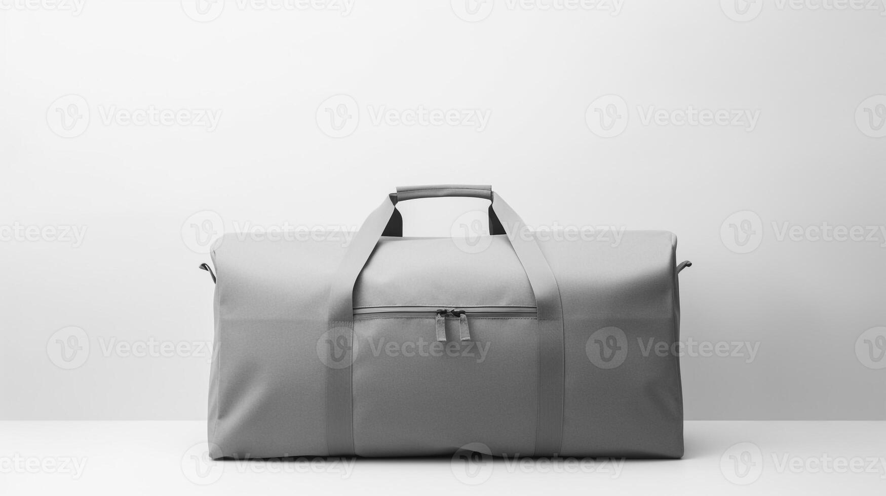 AI generated Gray Duffel Bag isolated on white background with copy space for advertisement. AI Generated photo