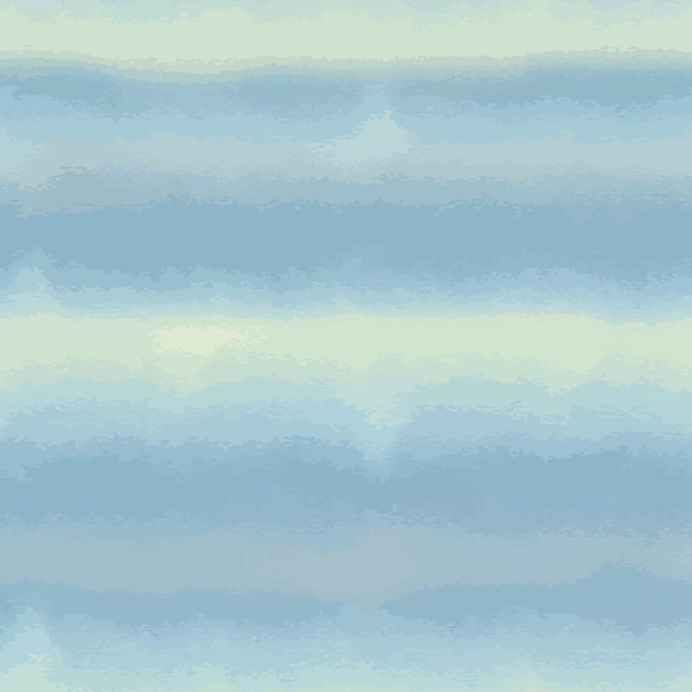 Hand drawn watercolor texture background, gradient from yellow to blue colors. For sky, sea, pond. Seamless horizontal stripe pattern vector