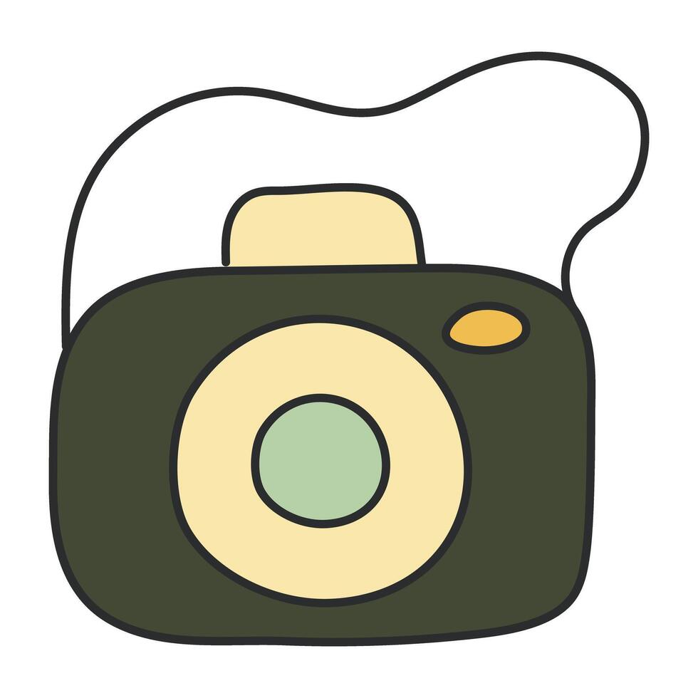 A trendy design icon of camera vector