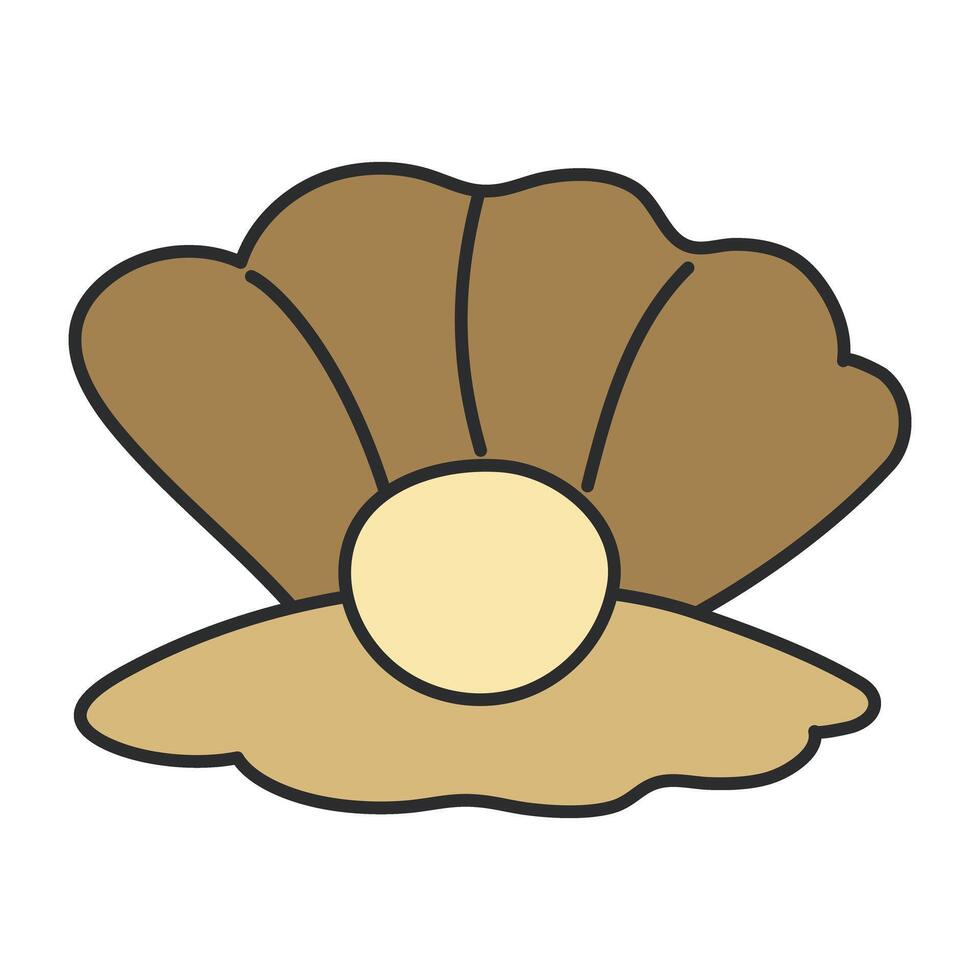Creative design icon of scallop vector