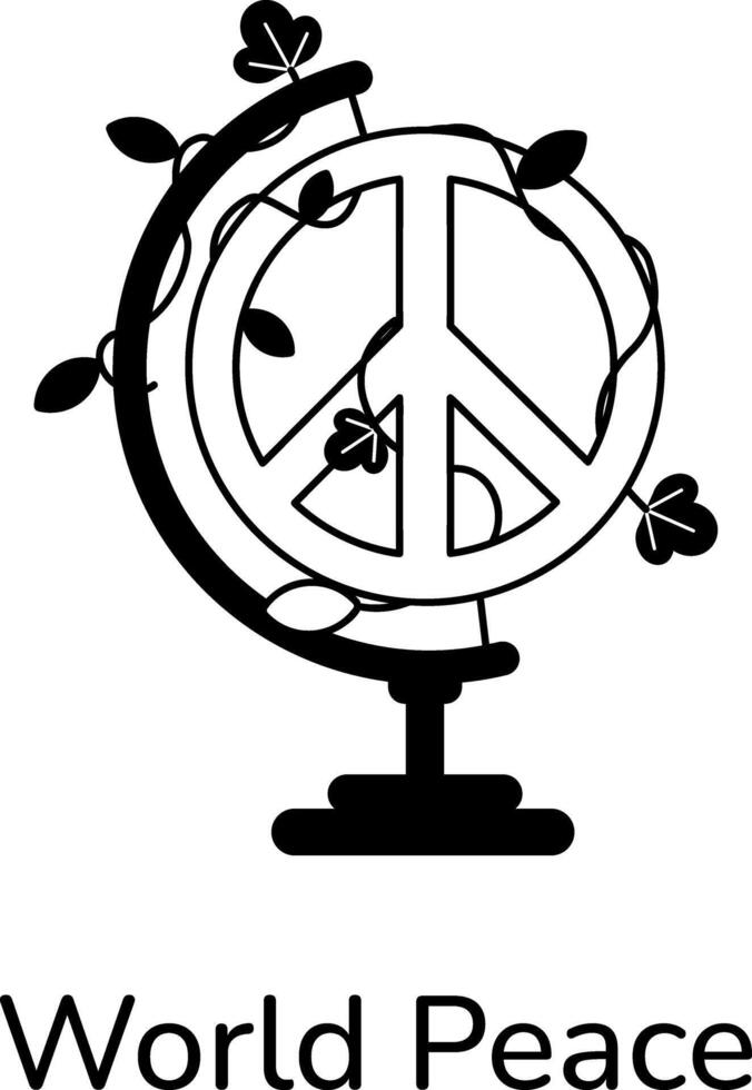 Trendy World Peace vector