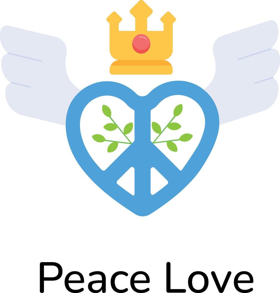 Trendy Peace Love vector