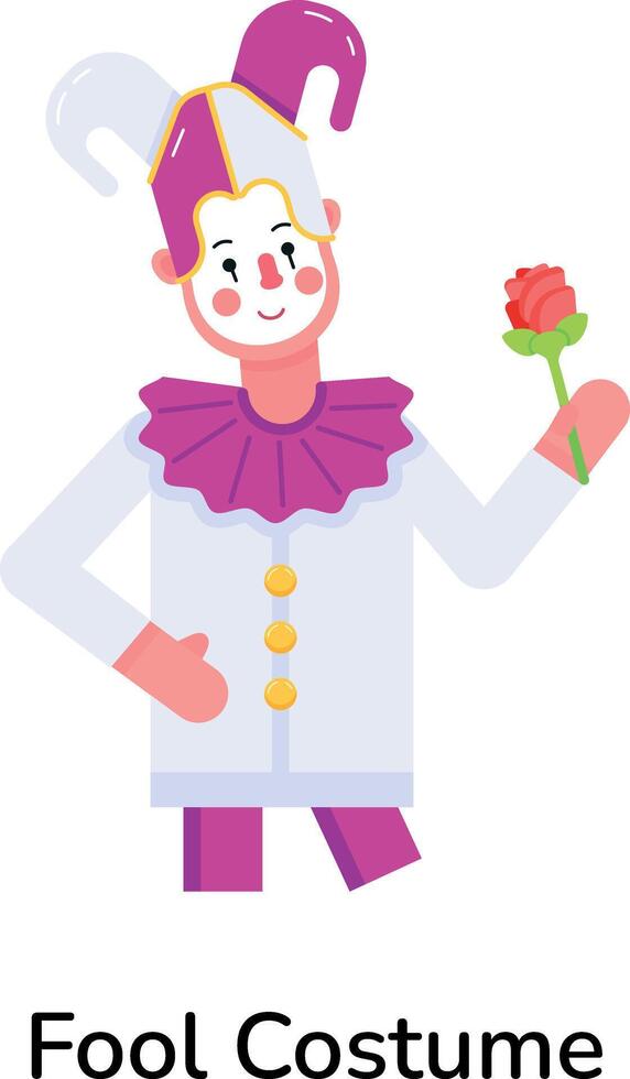 Trendy Fool Costume vector