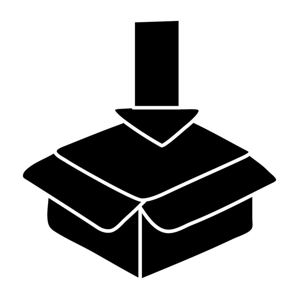 An editable design icon of packing vector