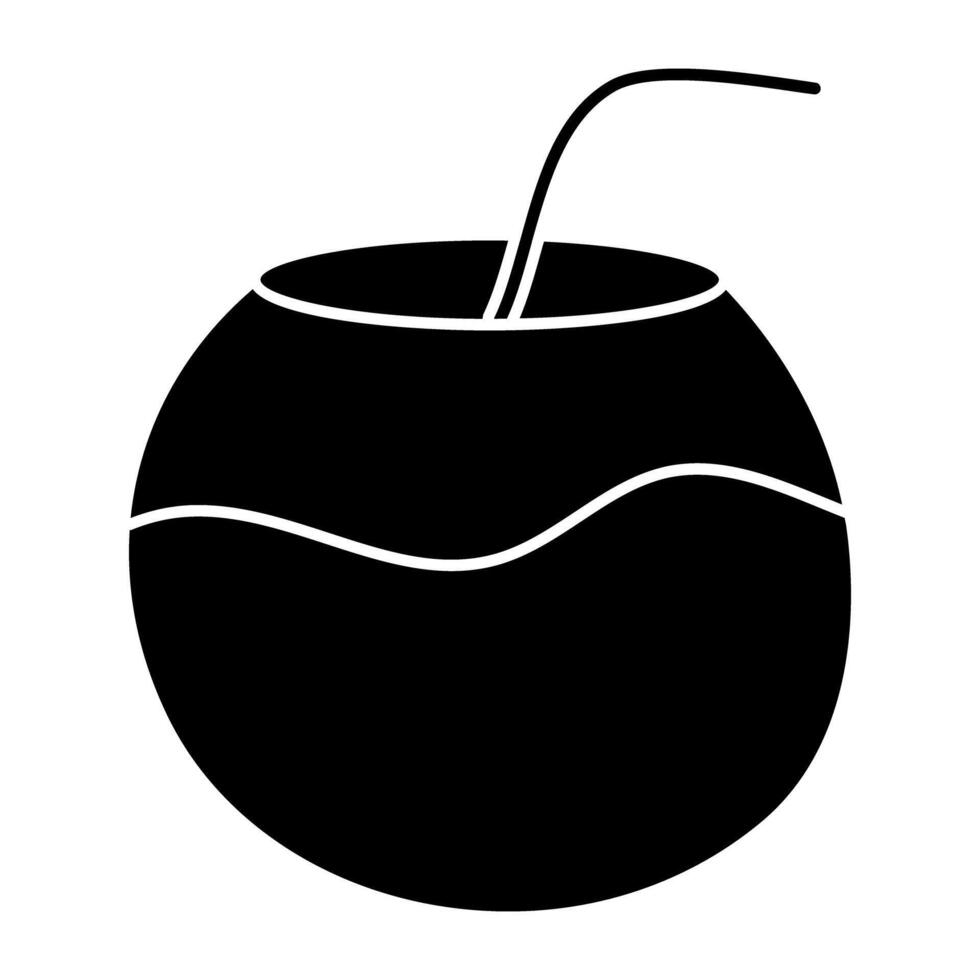 Premium design icon of coconut drink vector