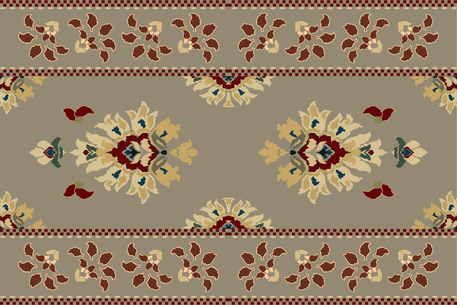 Ikat tribal Indian seamless pattern. Ethnic Aztec fabric carpet mandala ornament native boho chevron textile.Geometric African American oriental traditional vector illustrations. Embroidery style.