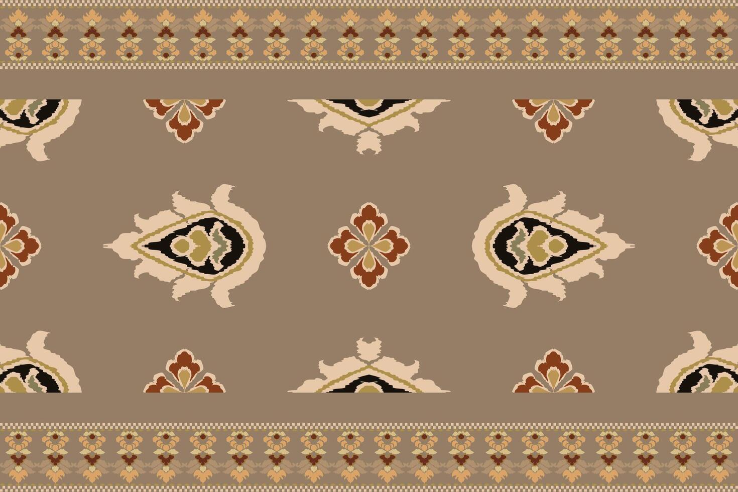 Ikat tribal Indian seamless pattern. Ethnic Aztec fabric carpet mandala ornament native boho chevron textile.Geometric African American oriental traditional vector illustrations. Embroidery style.