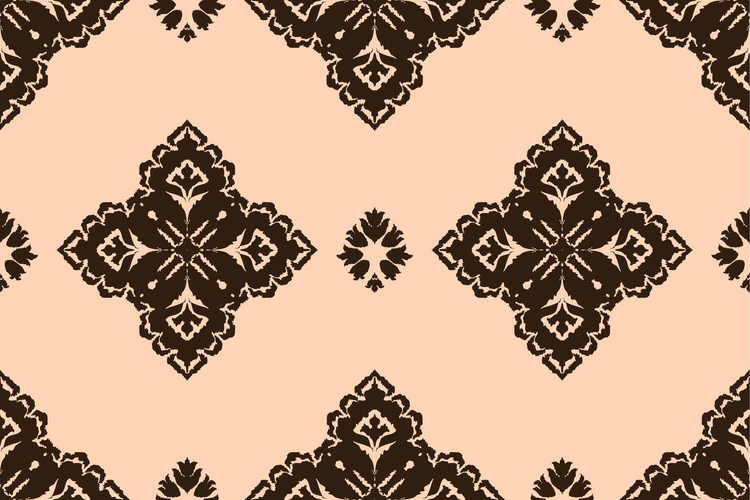Ikat tribal Indian seamless pattern. Ethnic Aztec fabric carpet mandala ornament native boho chevron textile.Geometric African American oriental traditional vector illustrations. Embroidery style.