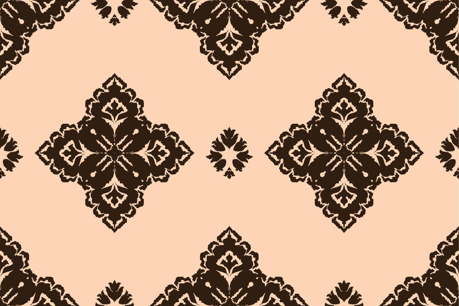 Ikat tribal Indian seamless pattern. Ethnic Aztec fabric carpet mandala ornament native boho chevron textile.Geometric African American oriental traditional vector illustrations. Embroidery style.