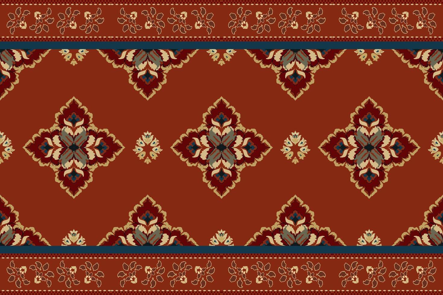 Ikat tribal Indian seamless pattern. Ethnic Aztec fabric carpet mandala ornament native boho chevron textile.Geometric African American oriental traditional vector illustrations. Embroidery style.