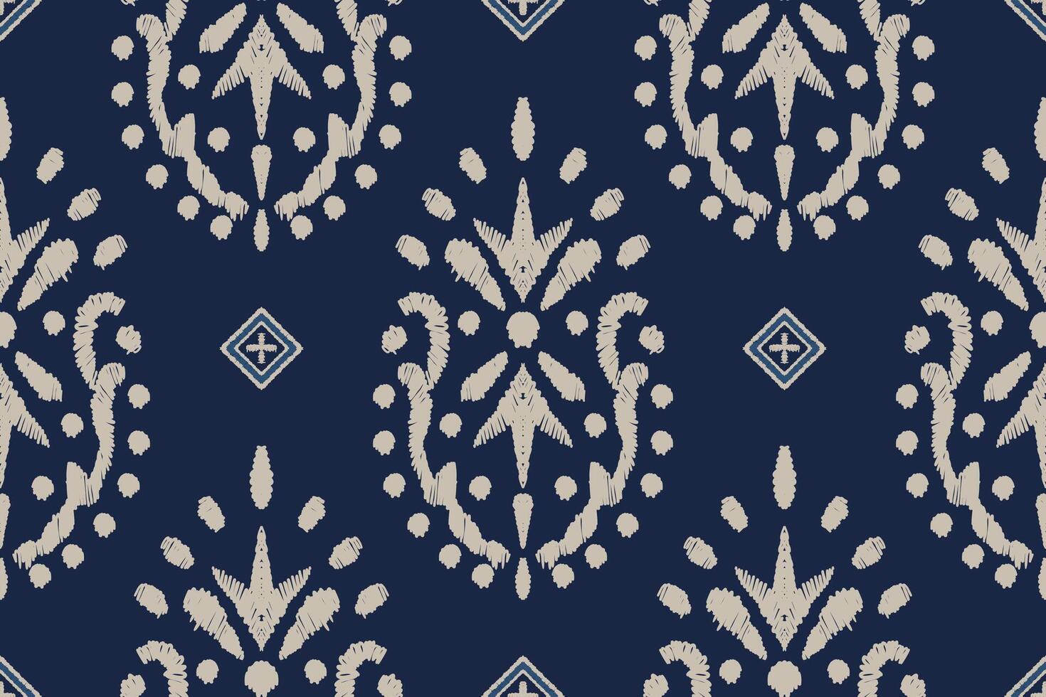 ikat tribal indio sin costura modelo. étnico azteca tela alfombra mandala ornamento nativo boho cheurón textil.geometrico africano americano oriental tradicional vector ilustraciones. bordado estilo.