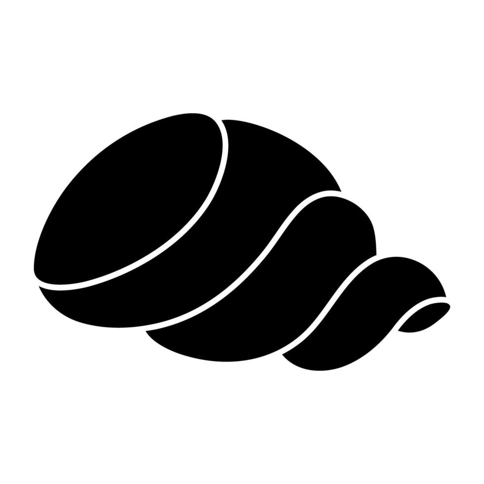 A colored design icon of seashell vector