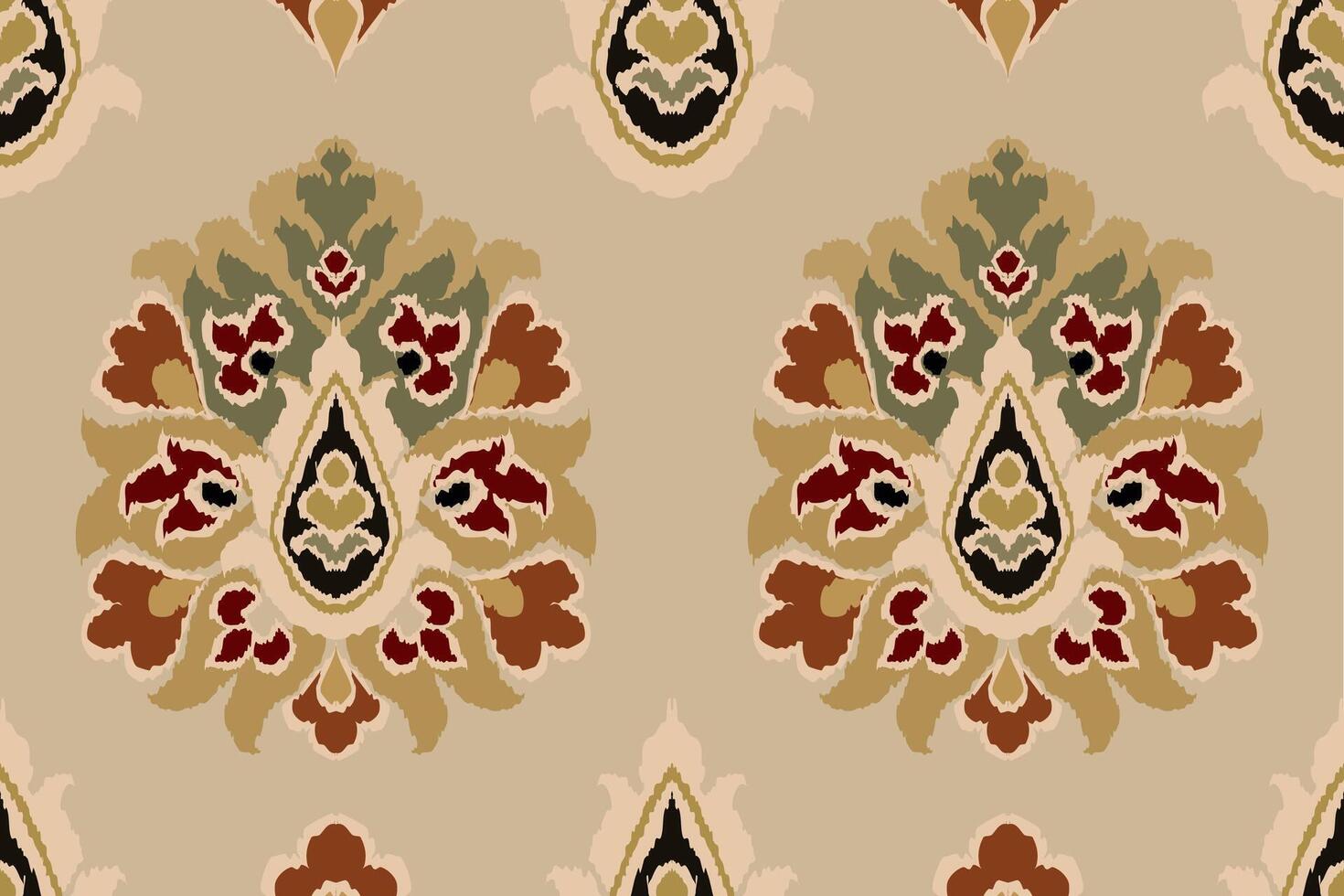 ikat tribal indio sin costura modelo. étnico azteca tela alfombra mandala ornamento nativo boho cheurón textil.geometrico africano americano oriental tradicional vector ilustraciones. bordado estilo.