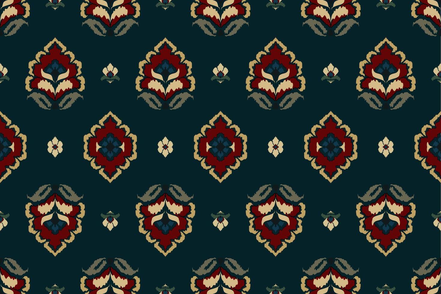 ikat tribal indio sin costura modelo. étnico azteca tela alfombra mandala ornamento nativo boho cheurón textil.geometrico africano americano oriental tradicional vector ilustraciones. bordado estilo.