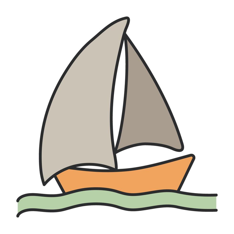 Perfect design icon of sailboat vector