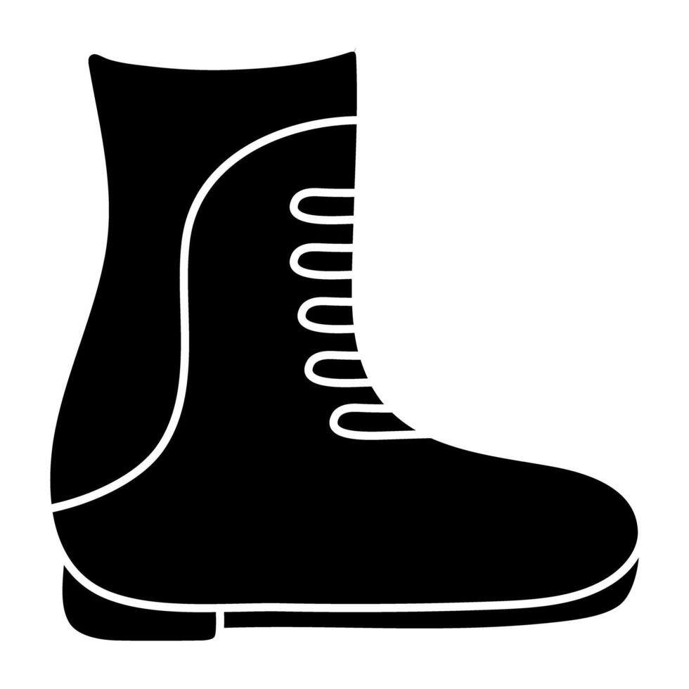 An icon design of ankle boot vector