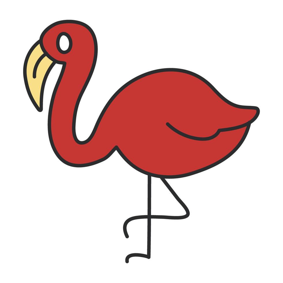 Creative design icon of ostrich vector