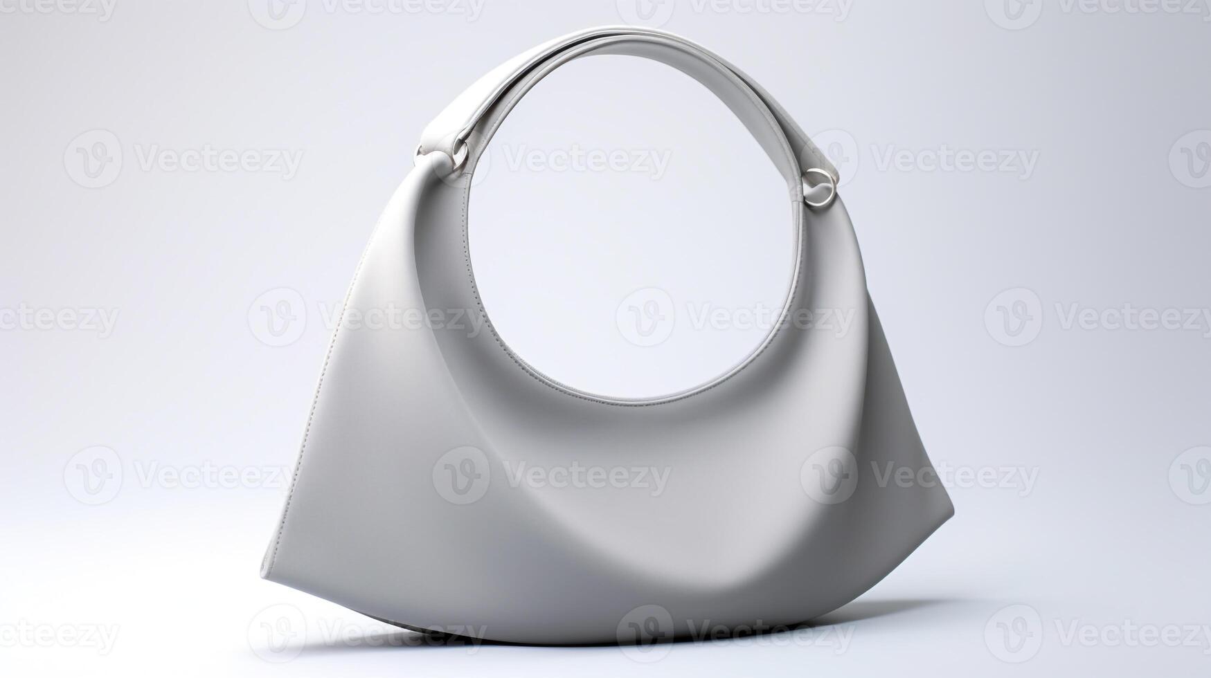 AI generated Gray Hobo Bag isolated on white background with copy space for advertisement. AI Generated photo