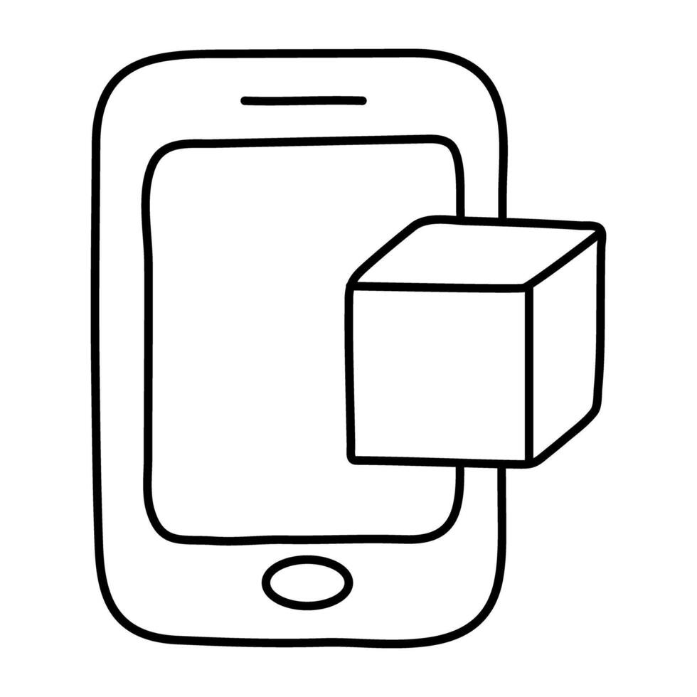 Perfect design icon of mobile parcel vector