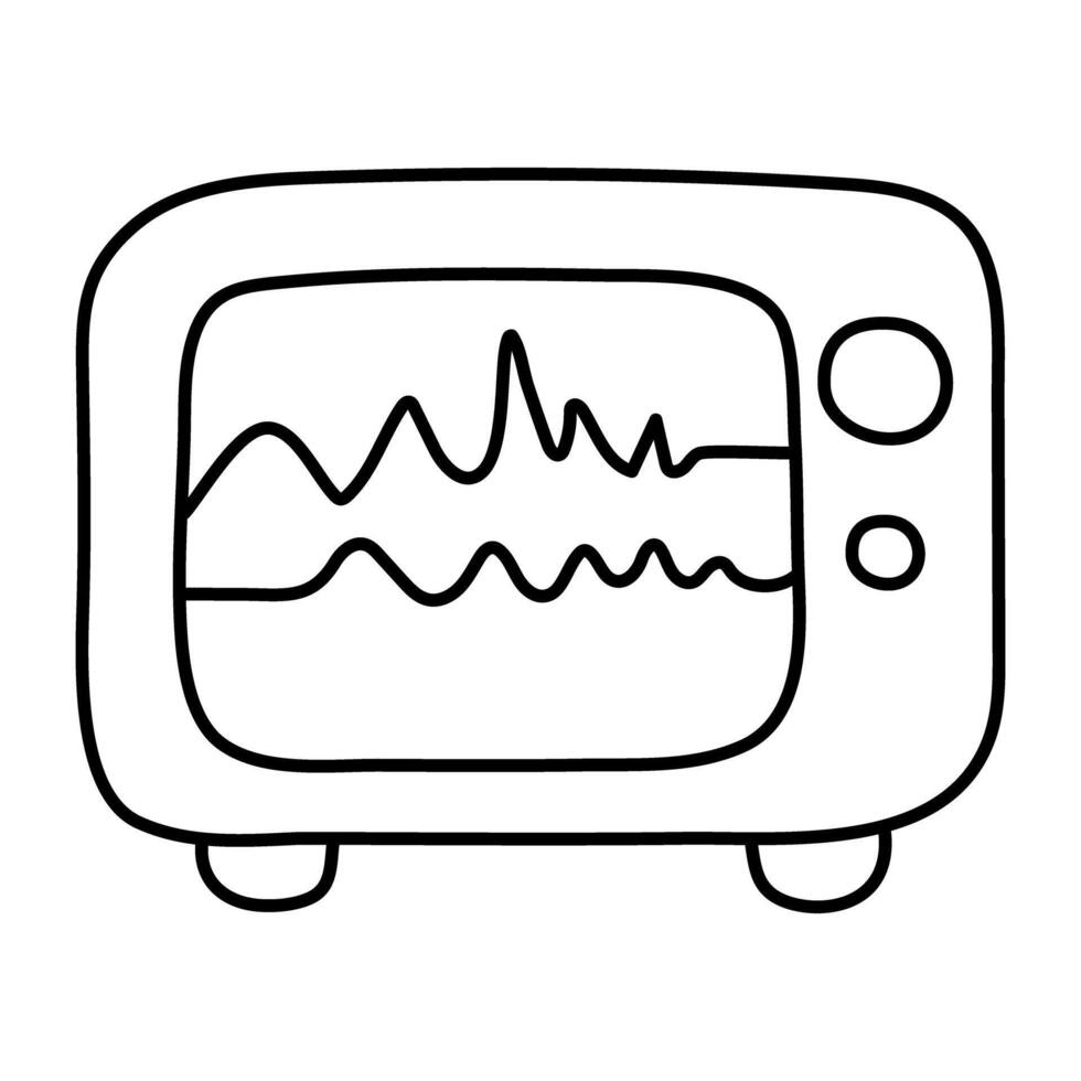 A Unique design icon of ecg monitor vector