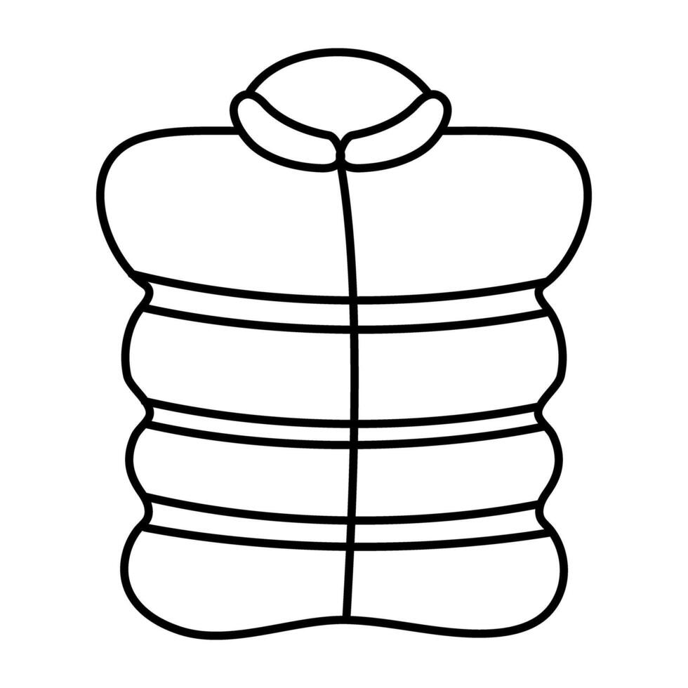 Creative design icon of puffer jacket vector