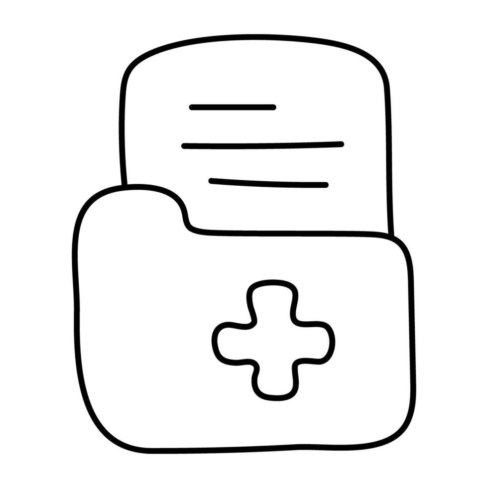 Premium download icon of medical folder vector