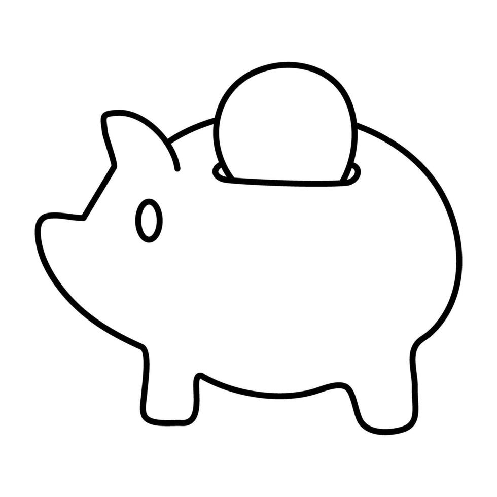 Modern design icon of piggy bank vector