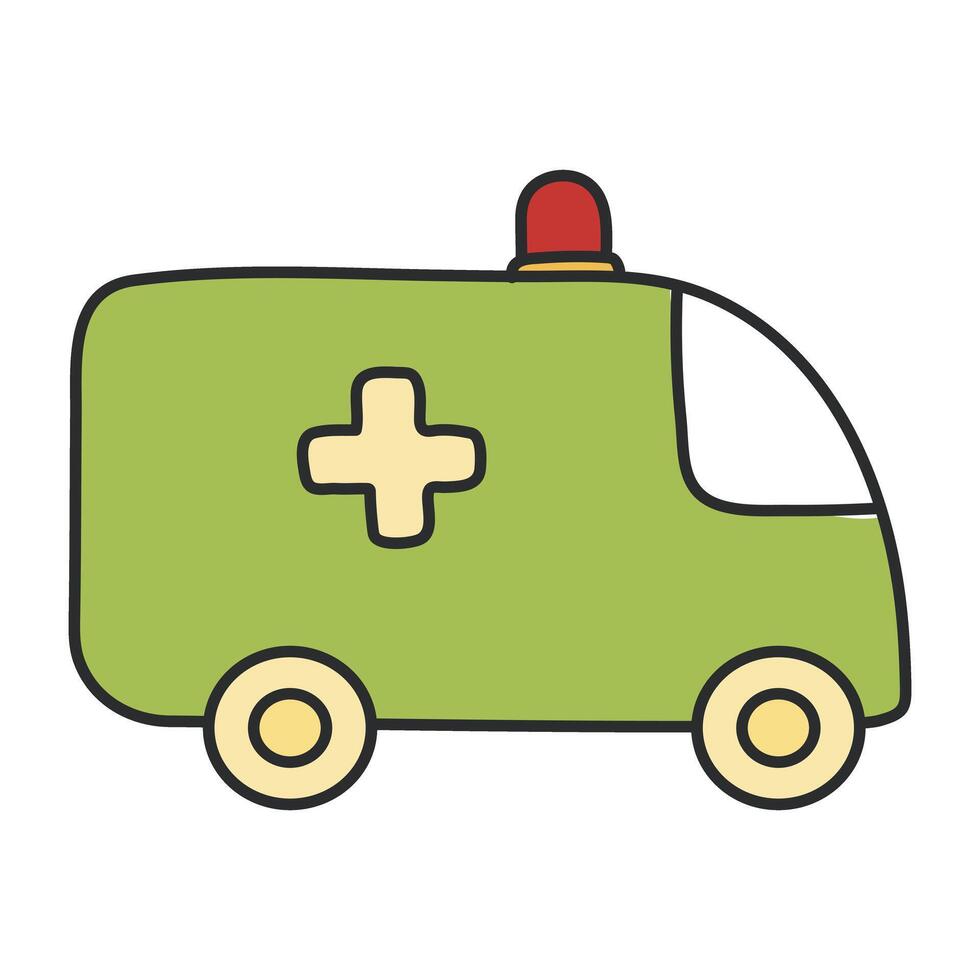 diseño vectorial de ambulancia, vehículo de emergencia médica vector