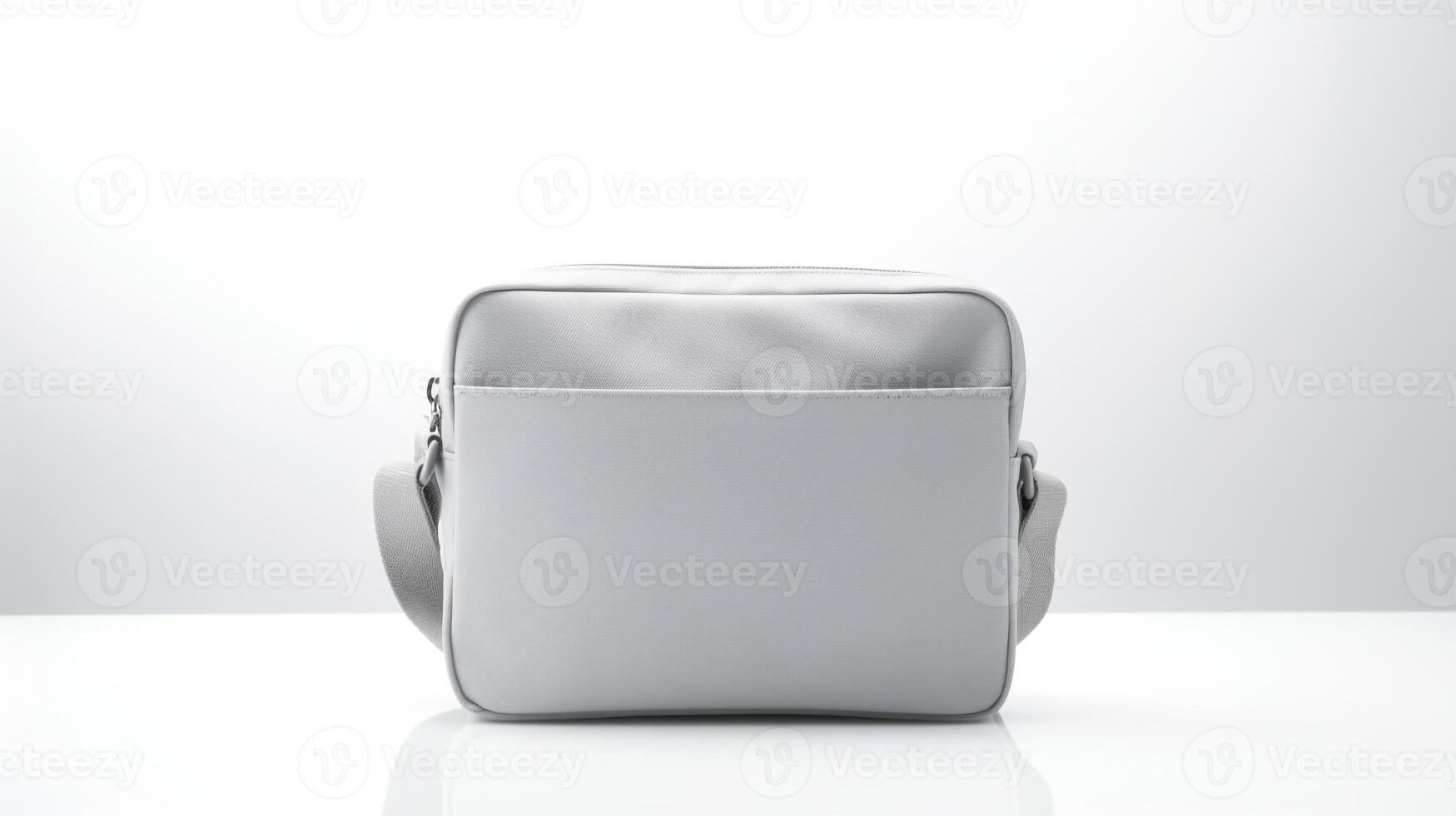 AI generated Gray Crossbody Bag isolated on white background with copy space for advertisement. AI Generated photo