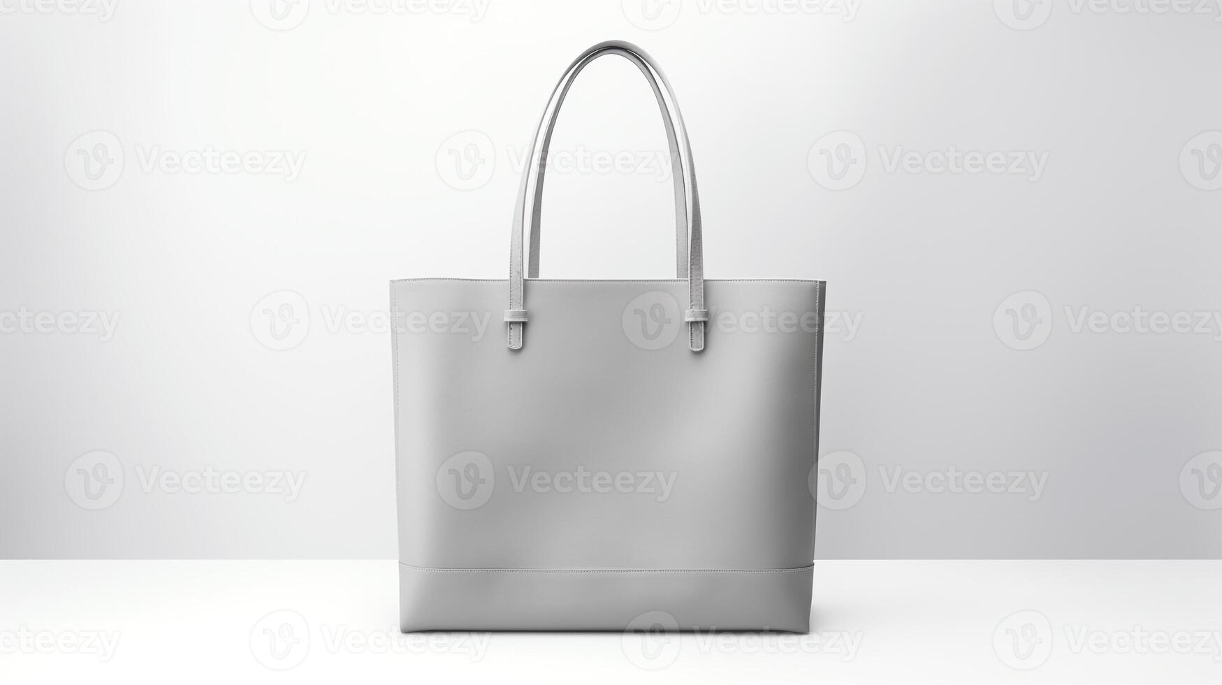 AI generated Gray Tote Bag isolated on white background with copy space for advertisement. AI Generated photo