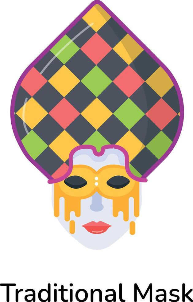 Trendy Traditional Mask vector