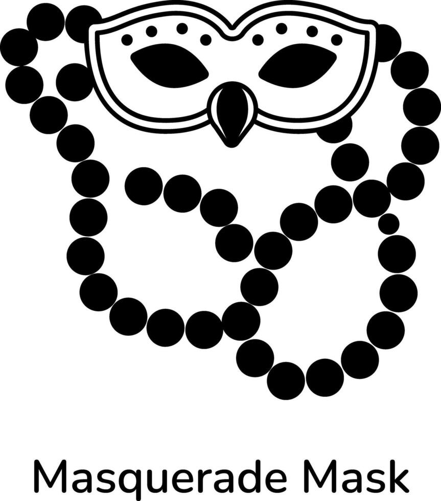 máscara de la mascarada de moda vector