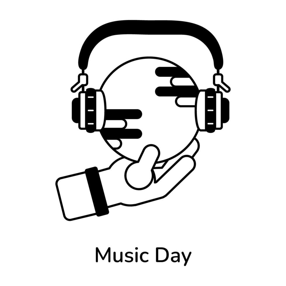 Trendy Music Day vector