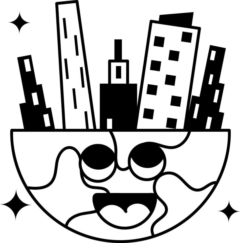 Trendy Chicago City vector