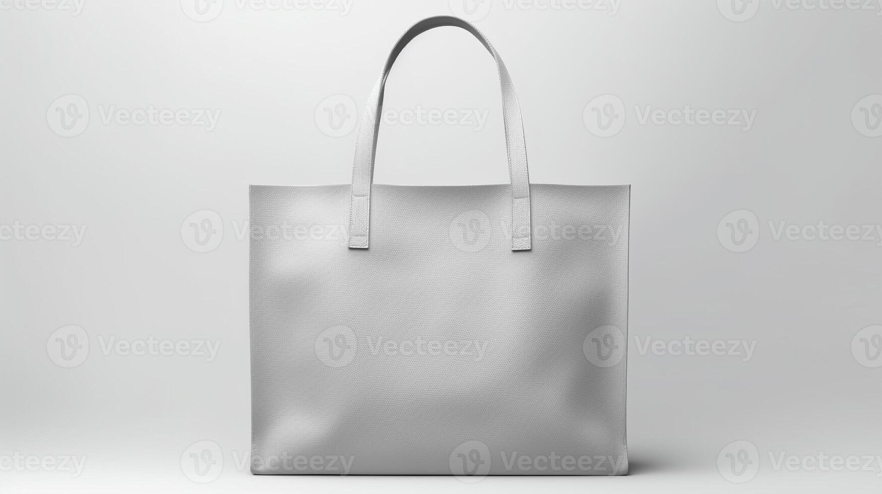 AI generated Gray Tote Bag isolated on white background with copy space for advertisement. AI Generated photo