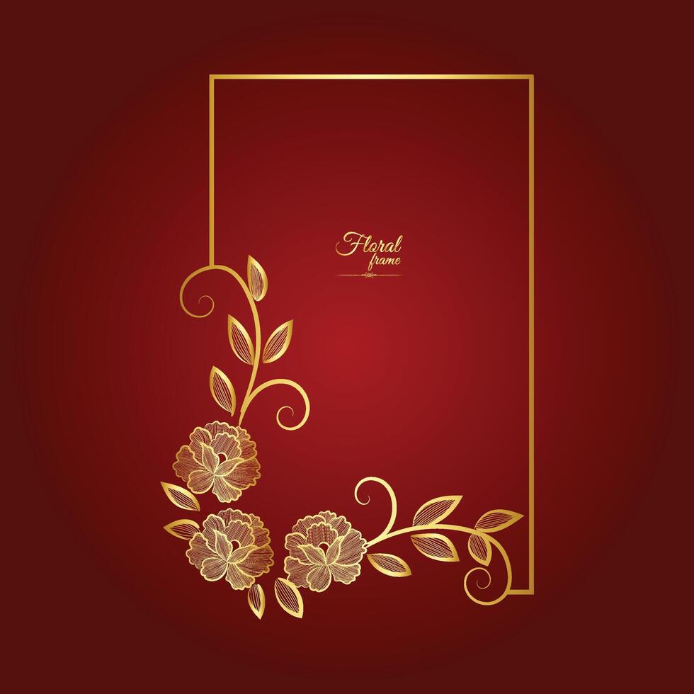 Ornament Picture Frame Border Effect With Flower vector