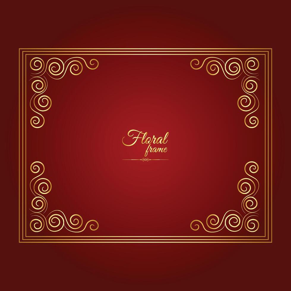 Free Vector Flower Decorative Gold Frames And luxury Floral frame