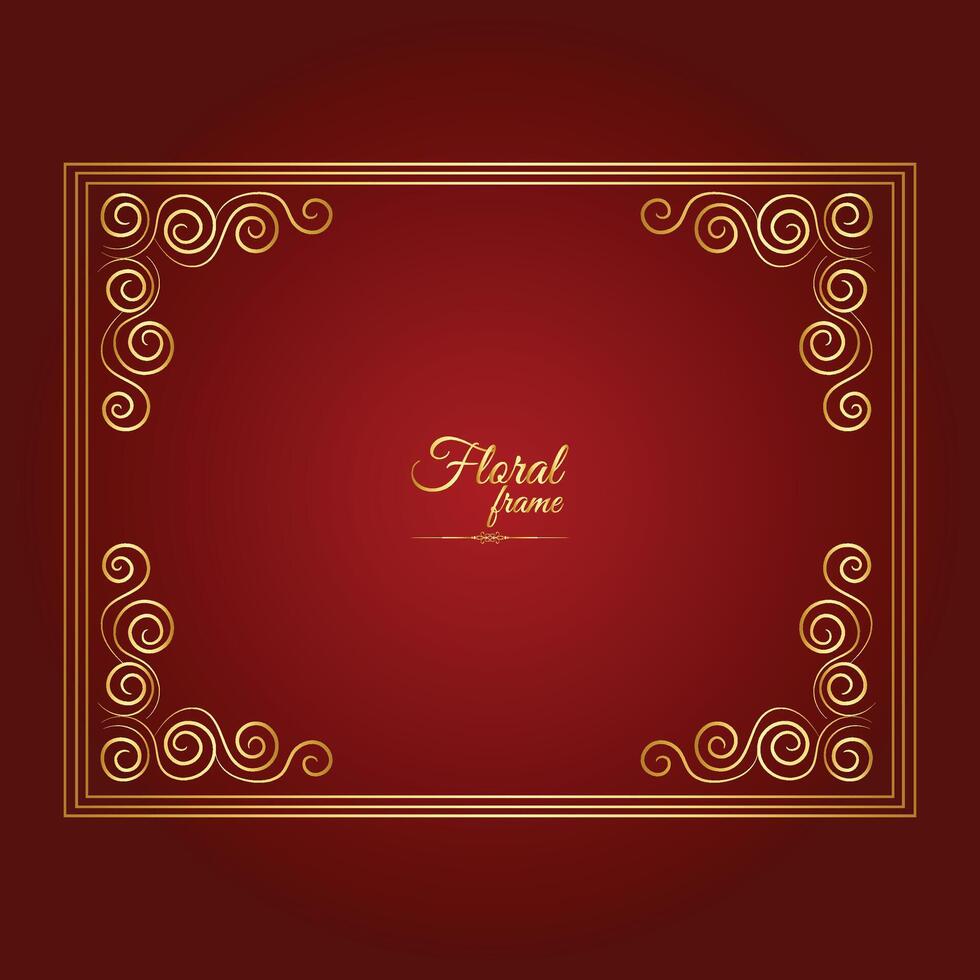 Free Vector Flower Decorative Gold Frames And luxury Floral frame