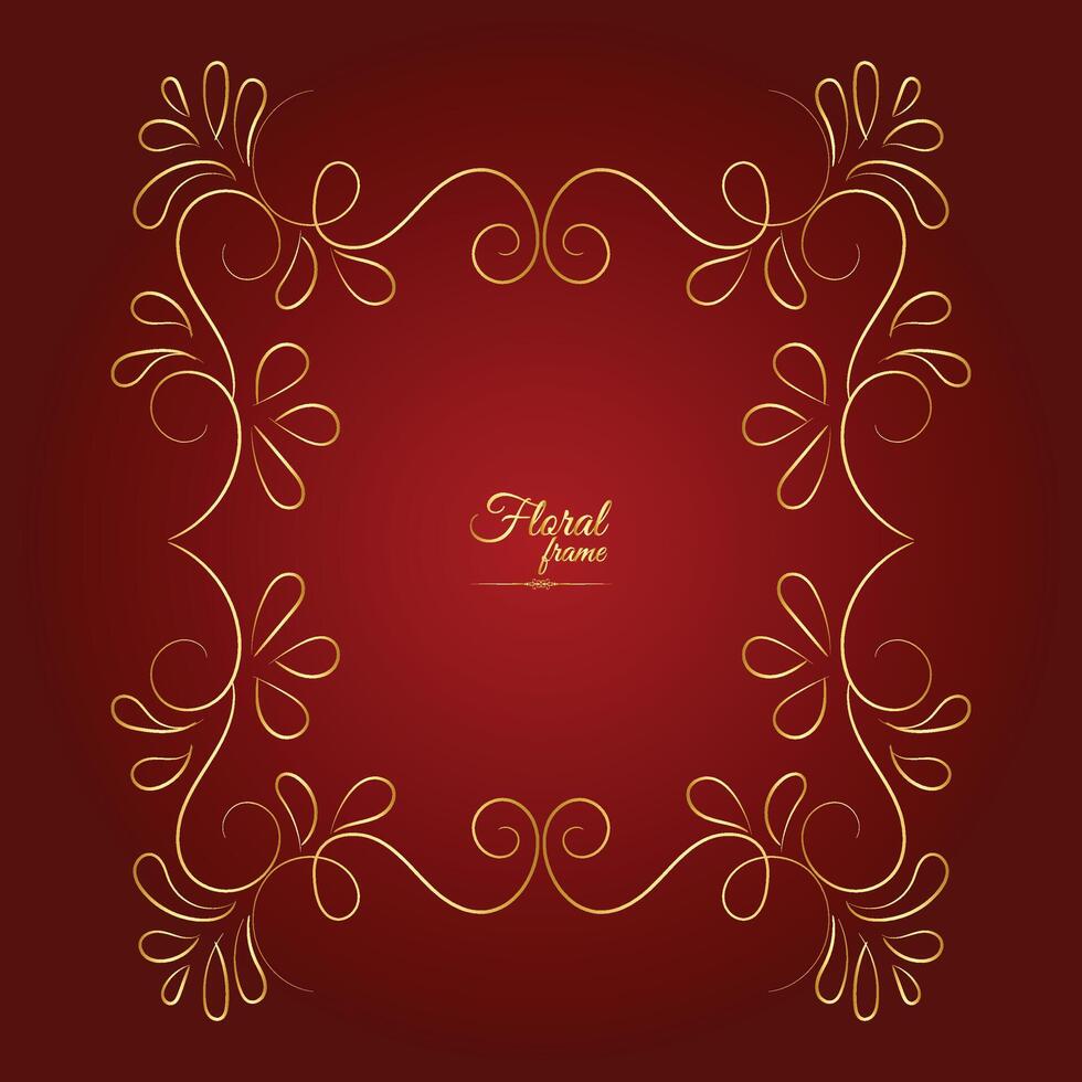 Free Vector Flower Decorative Gold Frames And luxury Floral frame