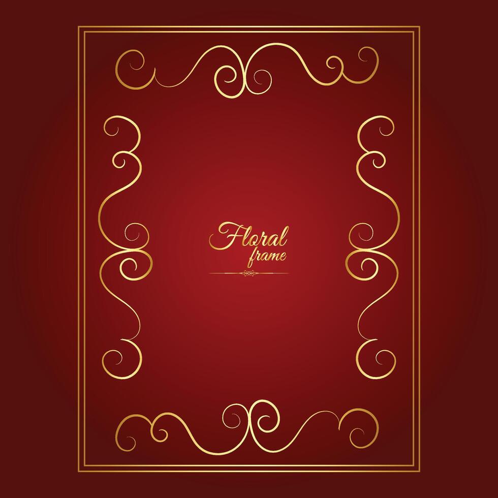 Free Vector Flower Decorative Gold Frames And luxury Floral frame