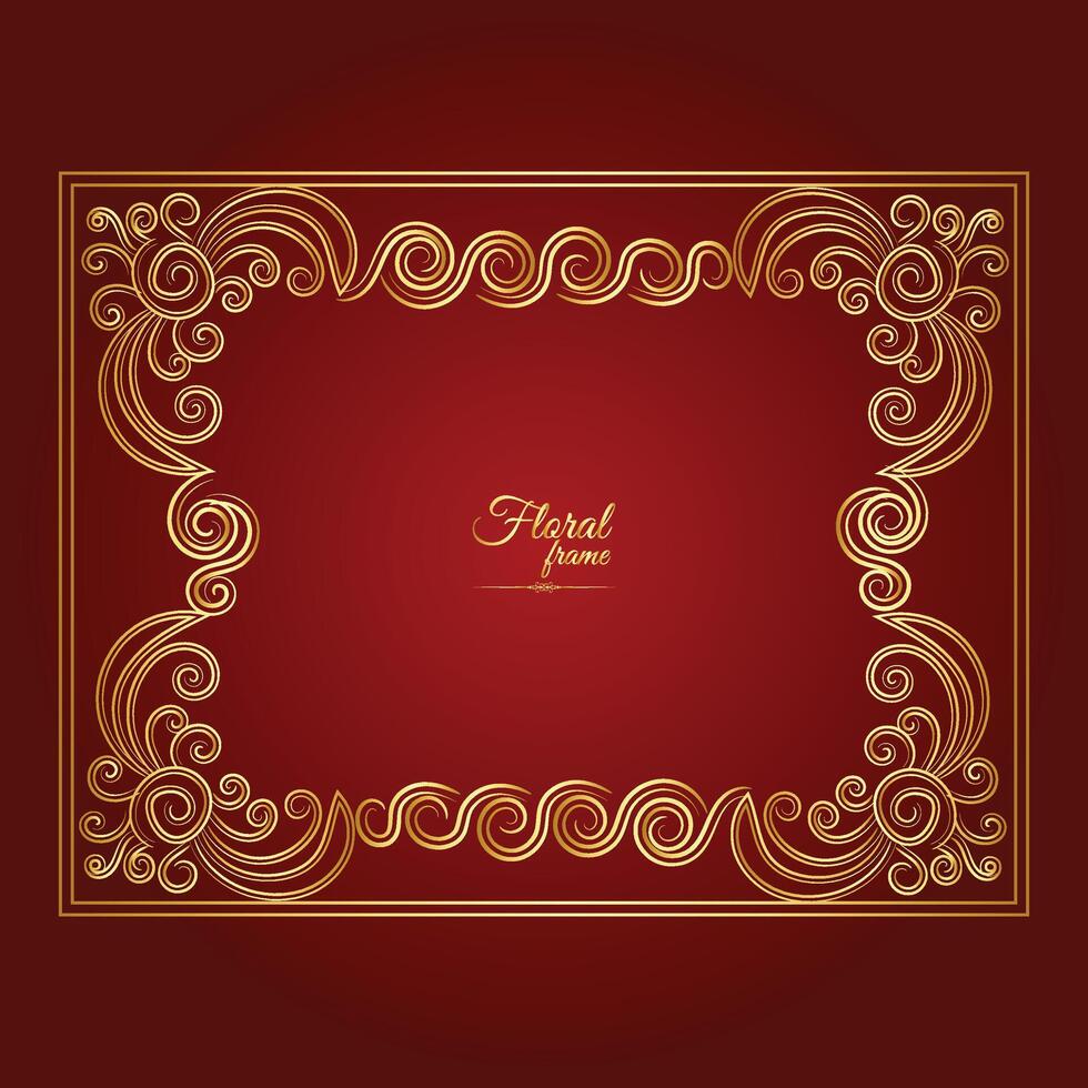 Free Vector Flower Decorative Gold Frames And luxury Floral frame
