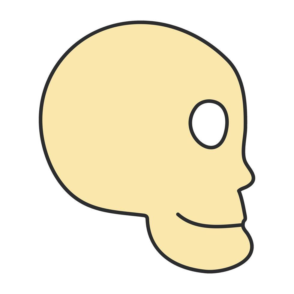 Skull vector, icon of danger vector