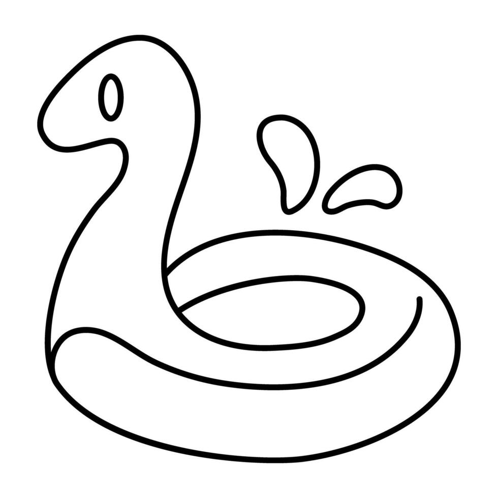 A linear design icon of duck vector