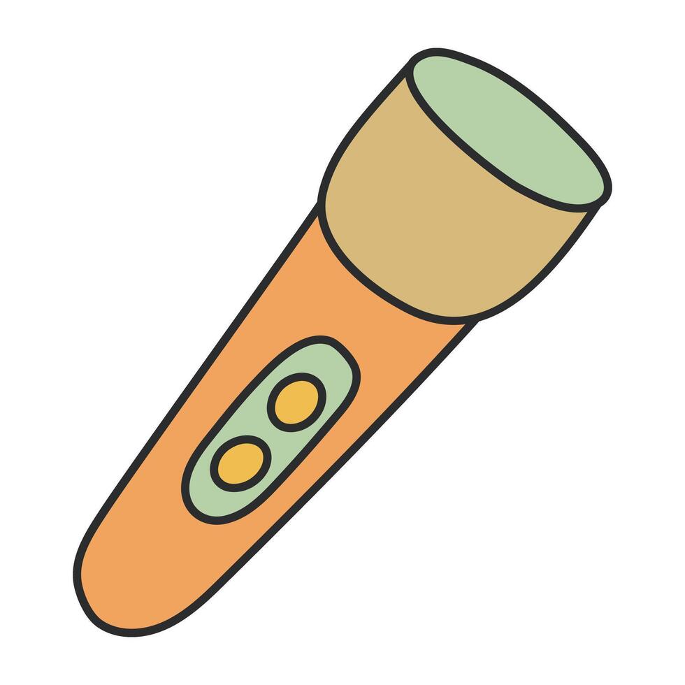 A colored design icon of flashlight vector